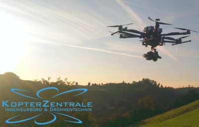 Kameracopter gh4 gh5 gimbal videotechnik einziehfahrwerk